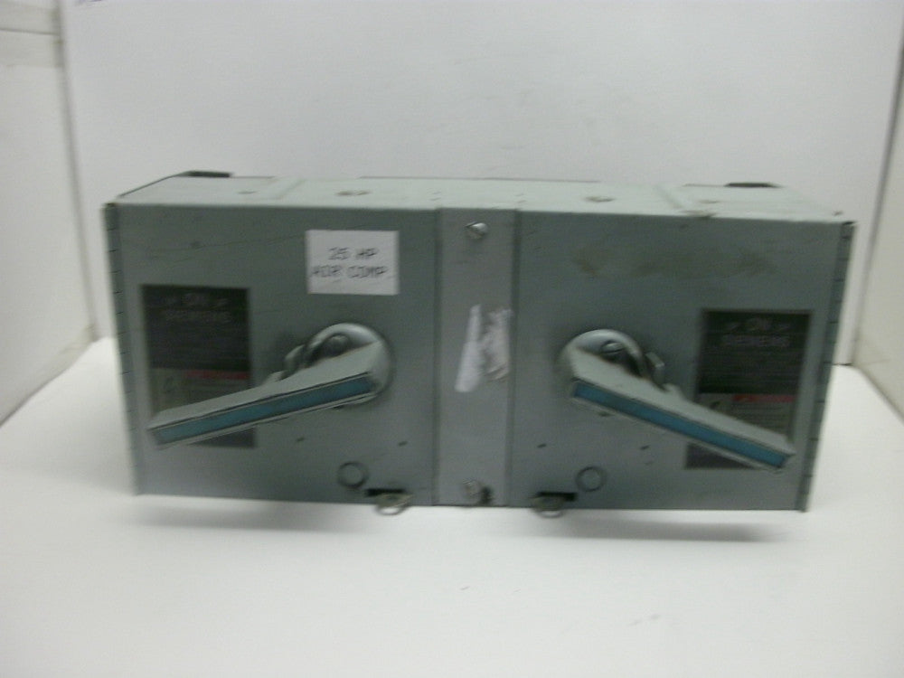 SIEMENS V7E3622 I-T-E VACU-BREAK SWITCH SER A 60A VOTS MAX. 6003-POLES PHASE 3