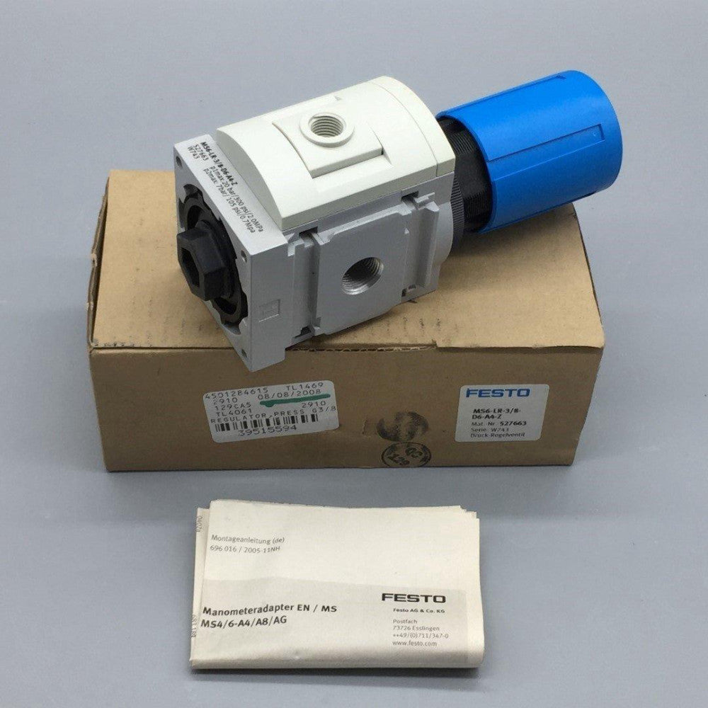 NEW FESTO MS6-LR-3/8-D6-A4-Z 527663 PRESSURE REGULATOR 3/8" NPT 