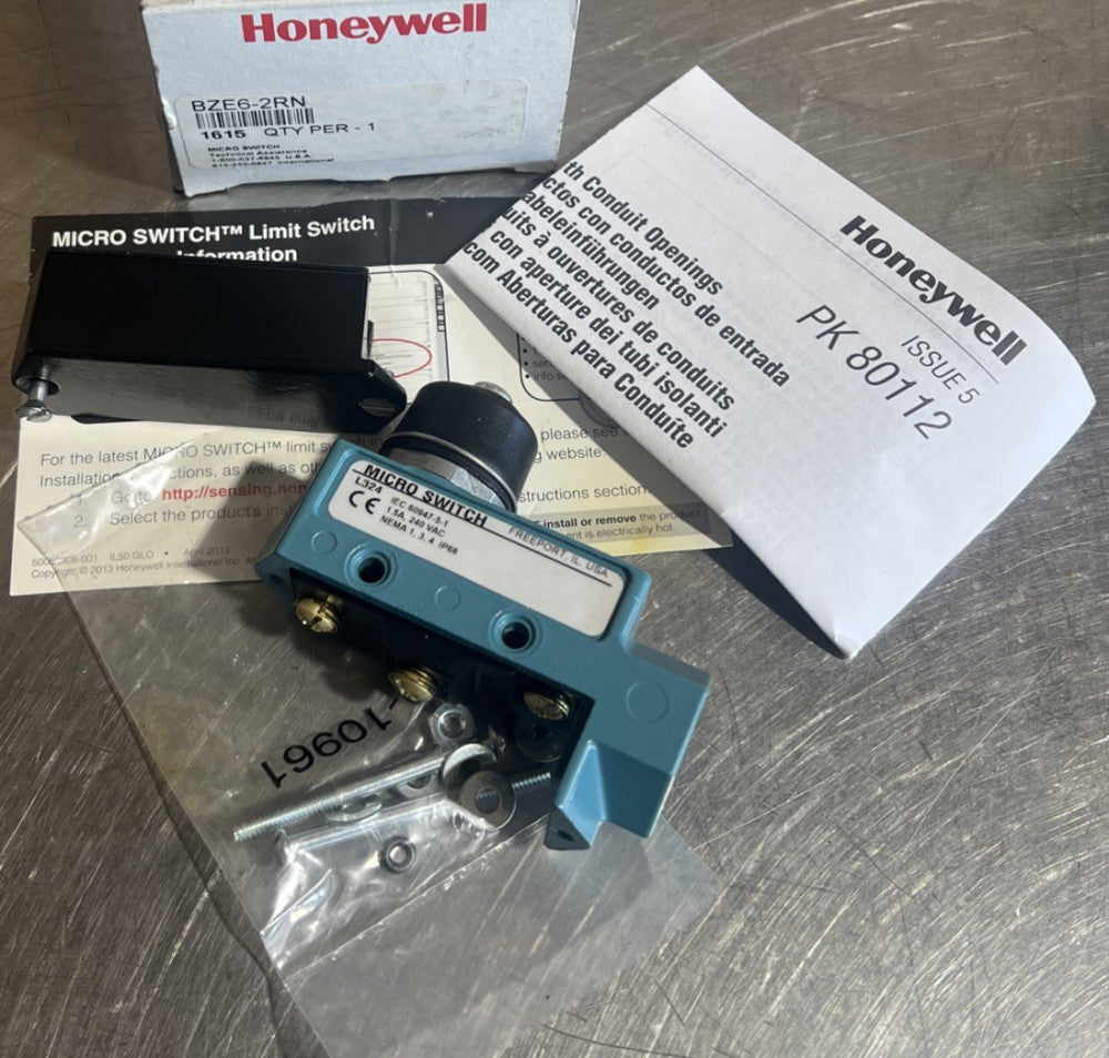 Honeywell BZE6-2RN Micro Limit Switch BZE62RN Nos Surplus
