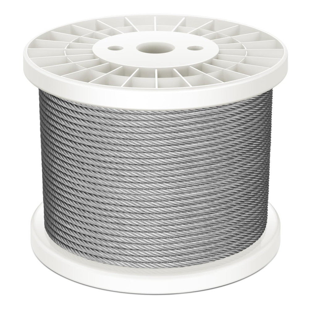 350FT 3/16" 304 Stainless Steel Cable, Heavy Duty 7x19 Strands Wire Rope 3700...