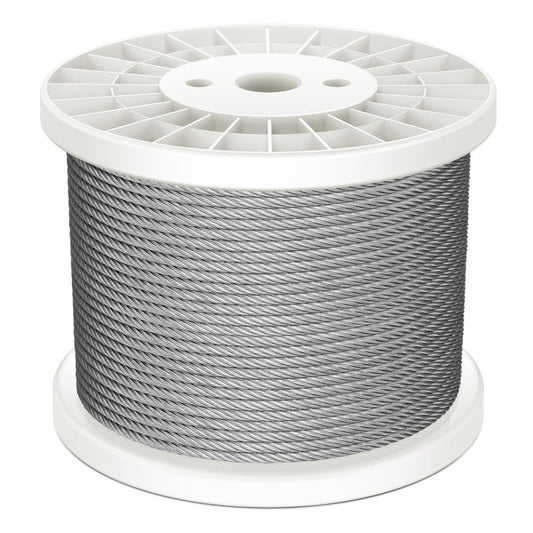 350FT 3/16" 304 Stainless Steel Cable, Heavy Duty 7x19 Strands Wire Rope 3700...