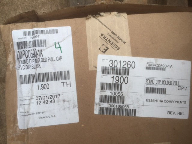  (Case of 1,900) Essentra DMPC0590-1A Pull Tab Cap: .590 in (15 mm) Inside Dia