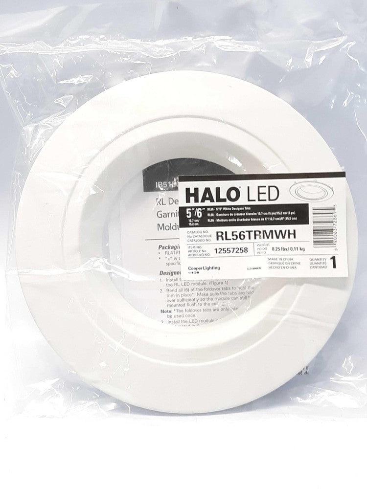 Cooper Lighting RL56TRMWH Lighting Home LED Smart Lighting Paintable 5"/6" Trim 