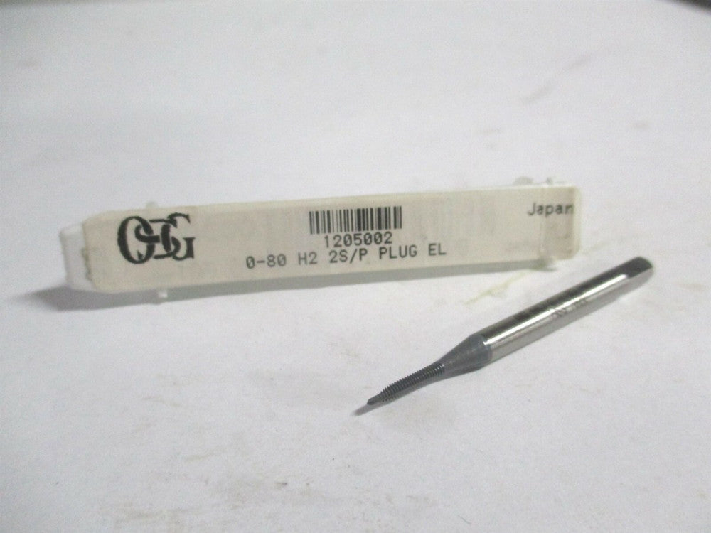 OSG (1205002) #0-80 5/16" x 1-5/8" OAL HSS RH 2 Flute Spiral Plug Point Tap 