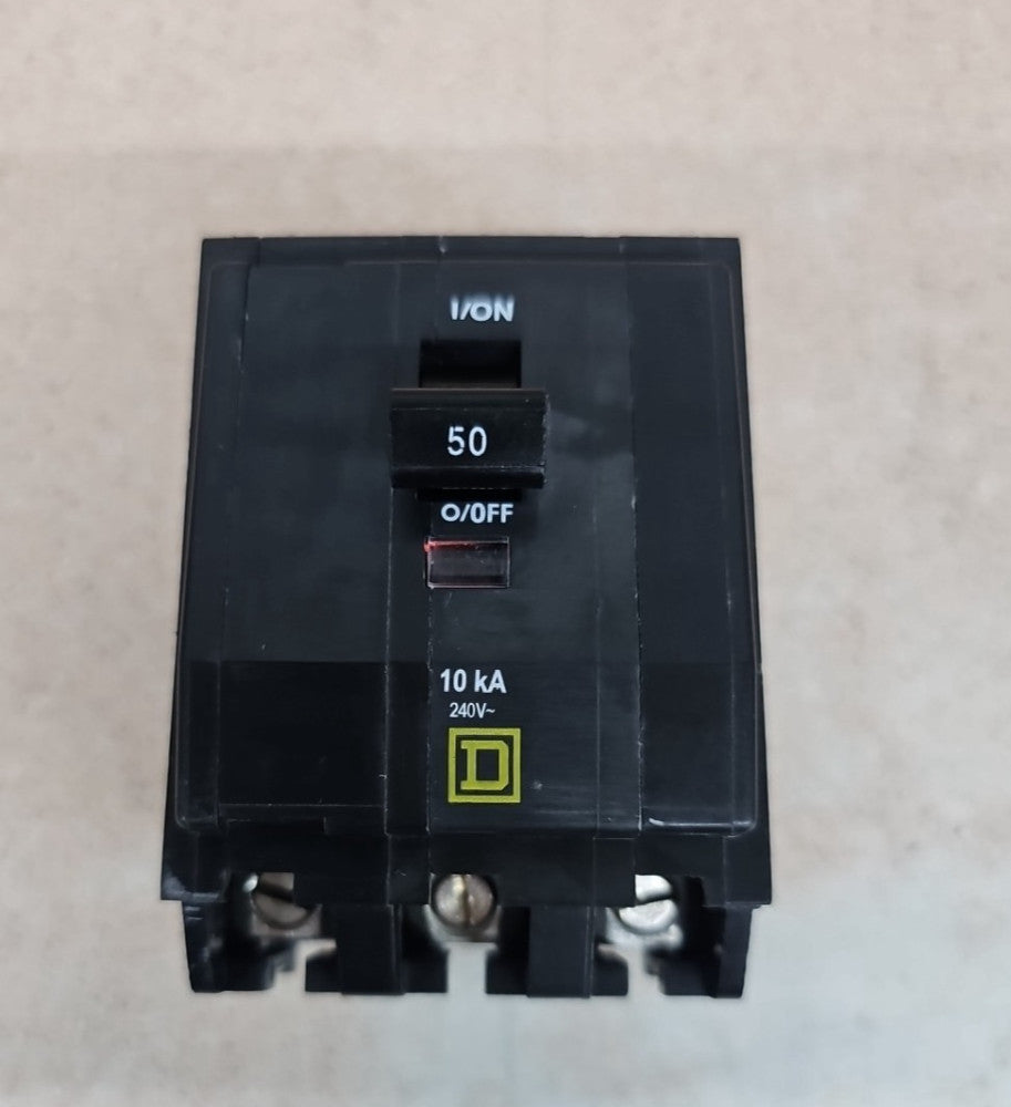 Square D QO350 50 Amp 3 Pole 240V Plug On Circuit Breaker  W# NEW