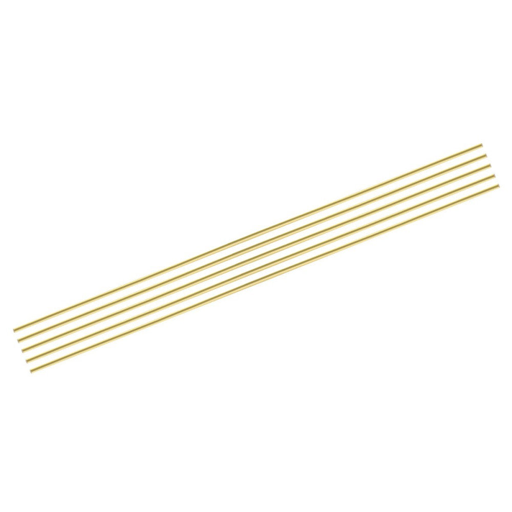 5pcs Brass Rods 1/8" x 16" Brass Solid Round Stock Lathe Bar for DIY Craft