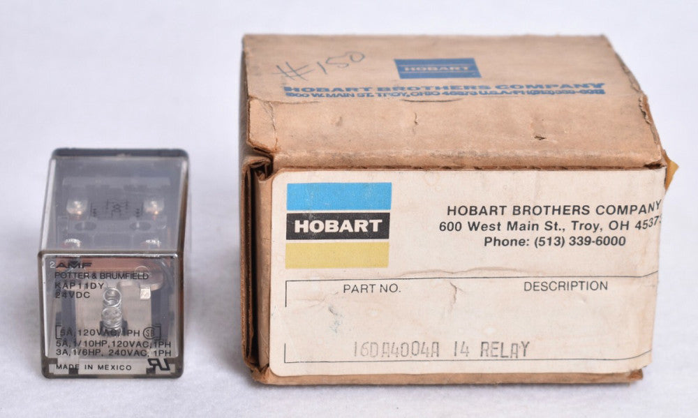 Hobart Potter Brumfield Power Relay  16DA4004A KAP11DY