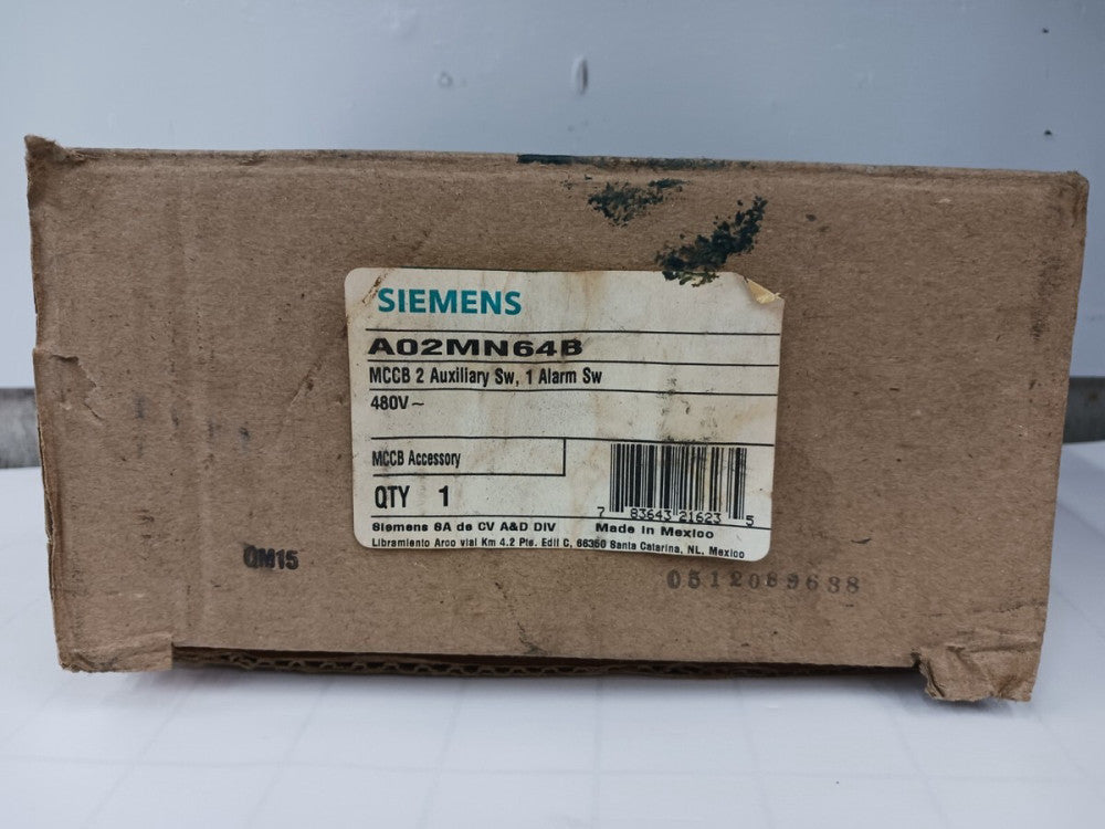 NEW SIEMENS 10 AMP ALARM SWITCH 480 VAC A02MN64B