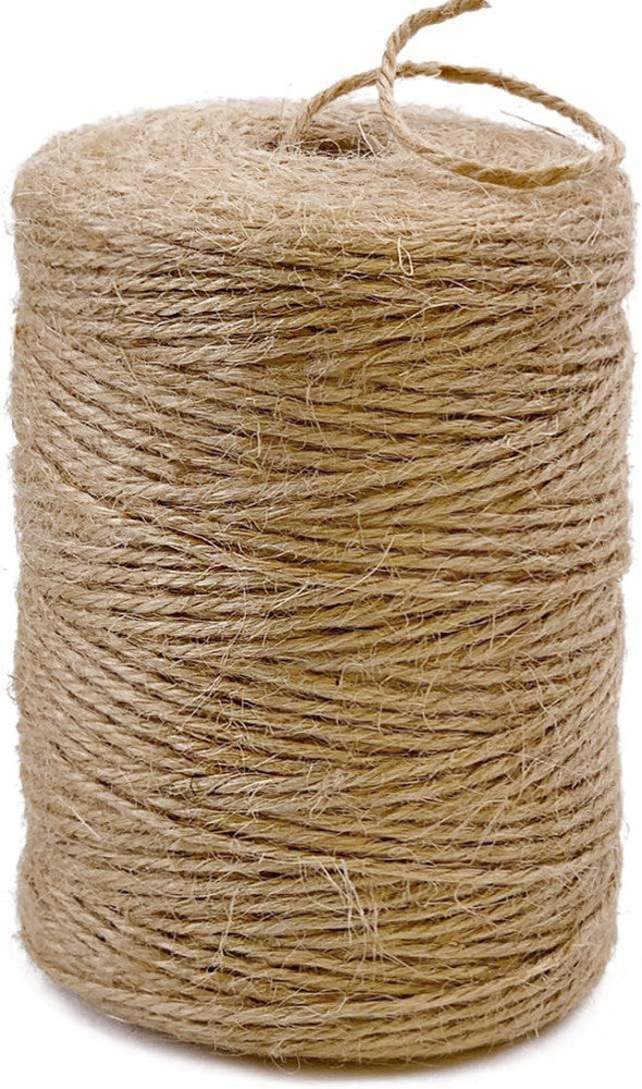 PerkHomy Natural Jute Twine 600 Feet Long 600 (182M), 2mm (1/12 In) 