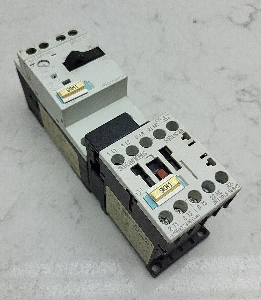 Siemens 3RV1011-0JA10 Circuit Breaker 1-0,7A w/ 3RT1015-1BB42 Contactor 24Vdc
