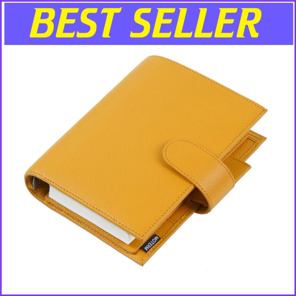 Flexible Personal Luxe Rings Leather Organizer with Dual Clasps & Zipped Pocket