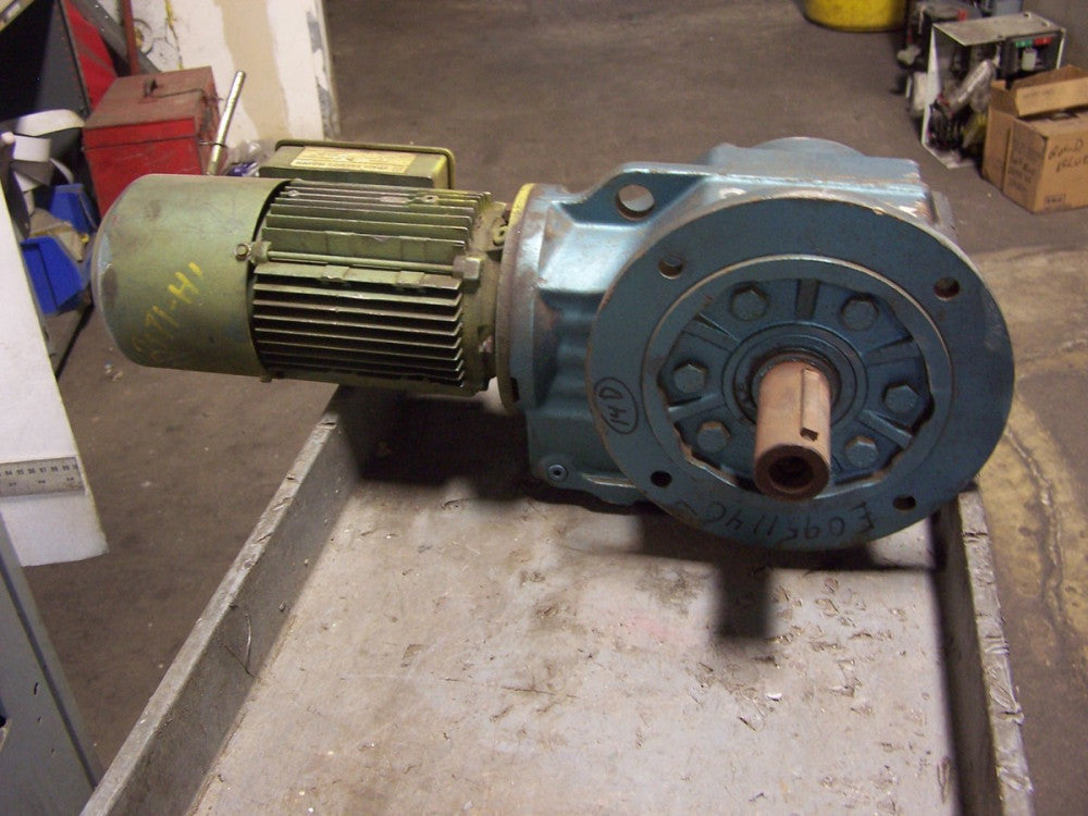 SEW EURODRIVE GEAR MOTOR W/ BRAKE 9 RPM OUTPUT KF67DT80N6BNS03HR 