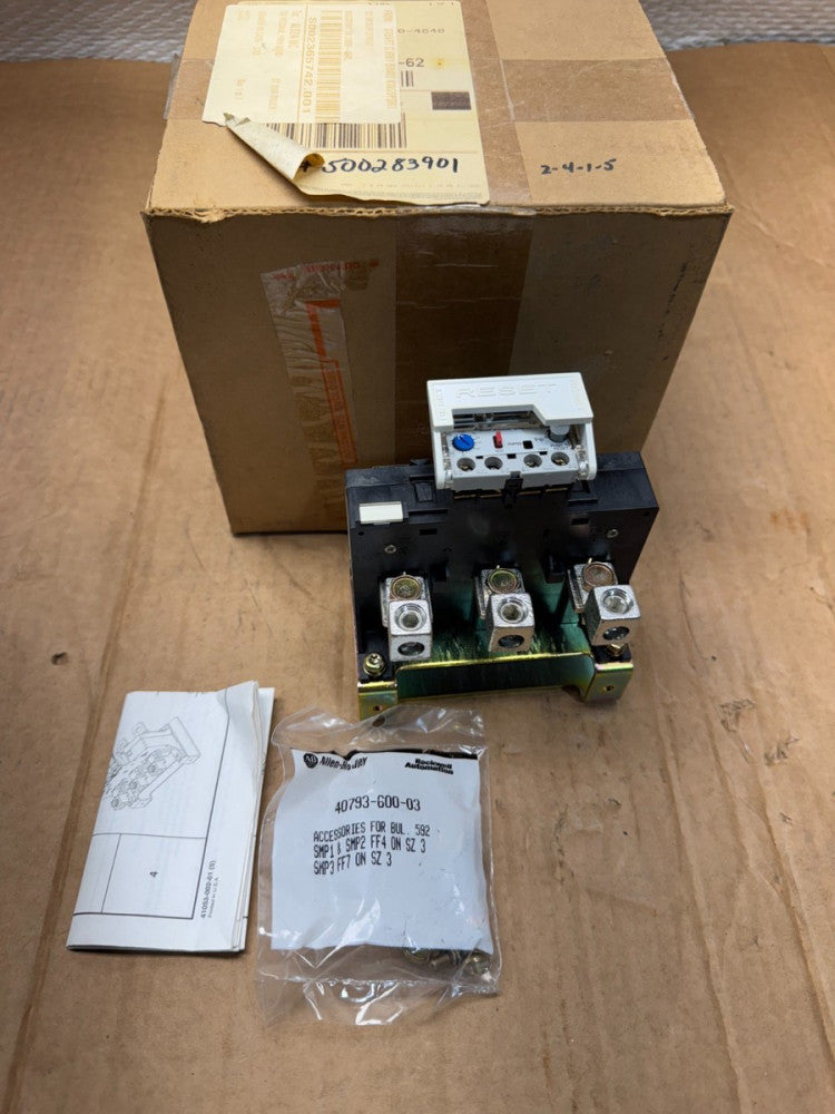 NEW IN BOX ALLEN-BRADLEY SMP OVERLOAD RELAY 592-A2KD SERIES B