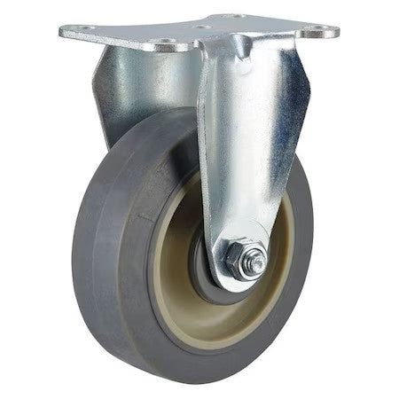 Zoro Select P12r-Rp060k-12-001 Rigid Plate Caster,Tpr,6 In.,325 Lb.