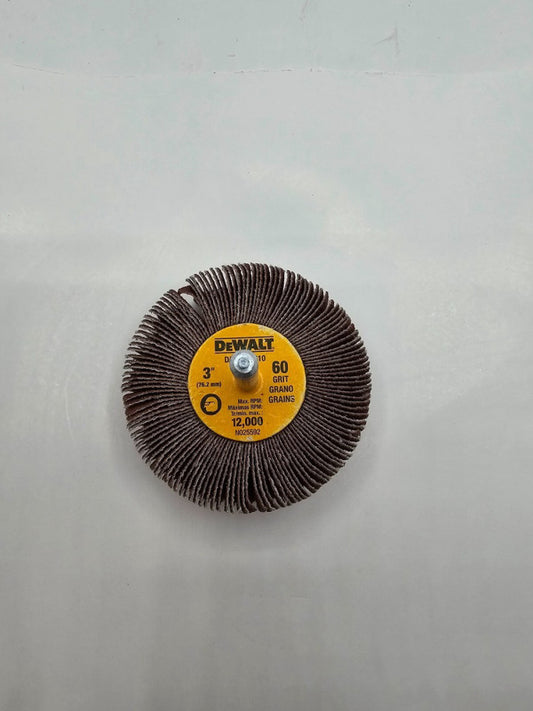 (QTY 6) Dewalt DAFE1H0610 3" Flap Wheel 60 Grit Max RPM 12,000