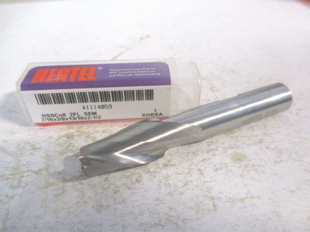 (E2030028) 7/16" x 13/16" x 3/8" x 2-1/2" OAL Cobalt 2 Flute Square End Mill 