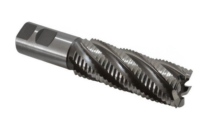 1-1/2" Square End Roughing End Mill 1-1/4" Shank 5-1/2" OAL 6F M42 Cobalt