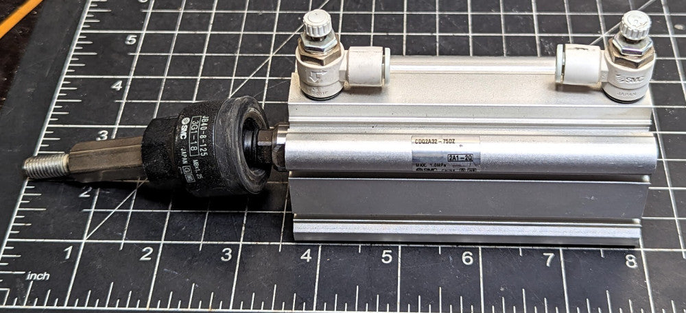 SMC CDQ2A32-75DZ Double Acting Cylinder With Hardware WORKING PULL [B4S3]