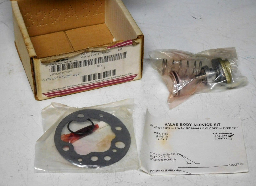 GARDNER DENVER - VALVE BODY SERVICE KIT - 00701701 0126 - 2100 Series - 207K77