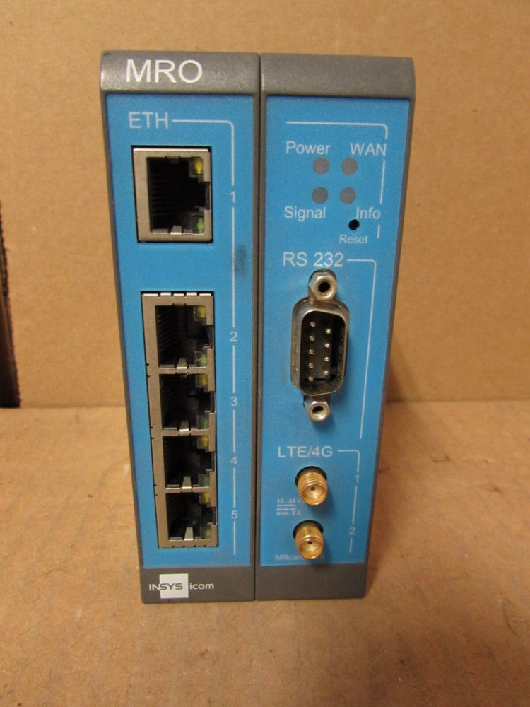 INSYS ICOM, MRO-L200 1.0 FW5.0, LTE/4G-ROUTER 4-PORT SWITCH, XLNT T/O! M/O!!