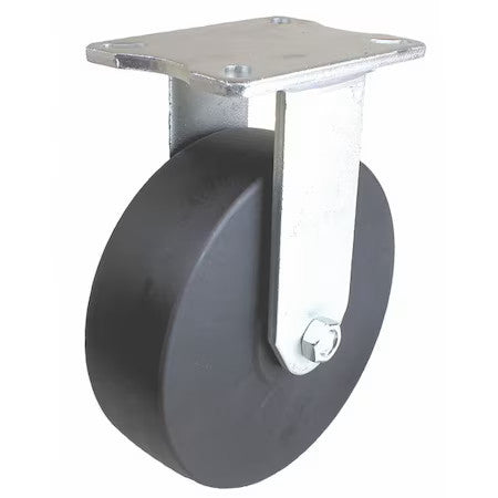 Zoro Select P27r-Nmb100k-18 Plate Caster,5500 Lb. Load,Black Wheel
