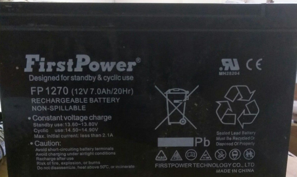 NEW FIRST POWER BT126 RECHARGEABLE SEALED LEAD BATTERY 