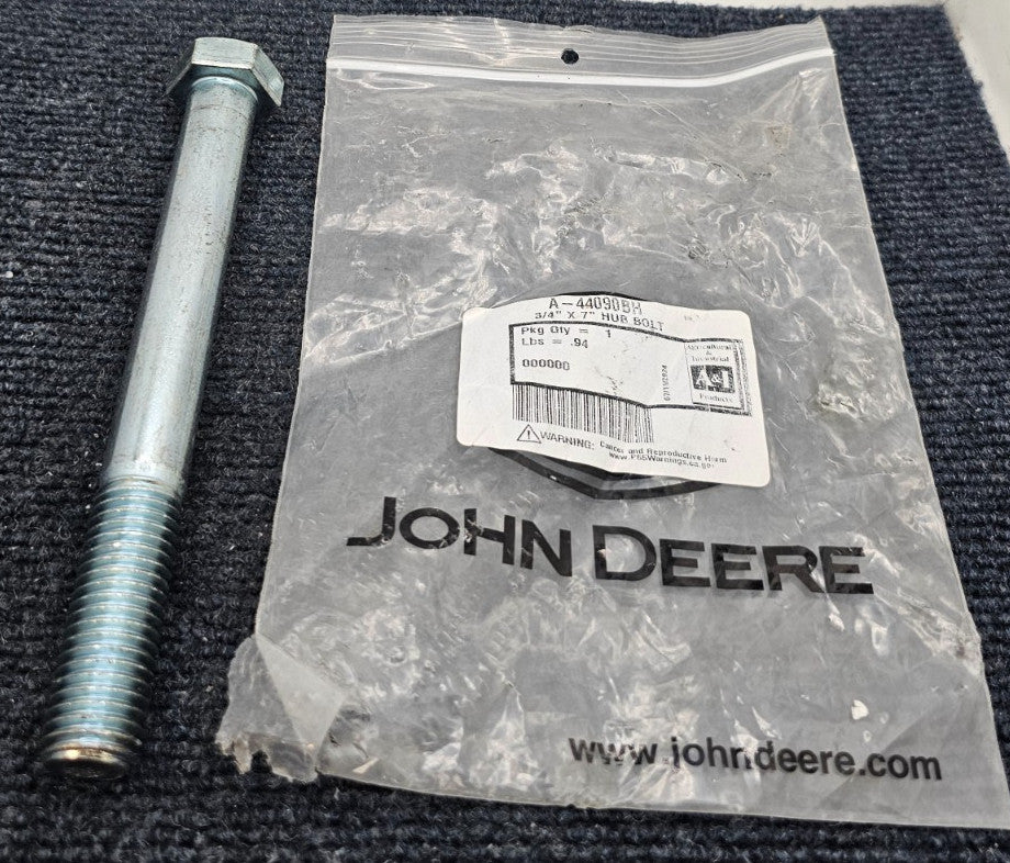 John Deere A-44090BH Tail Wheel Hub Bolt 3/4" x 7"