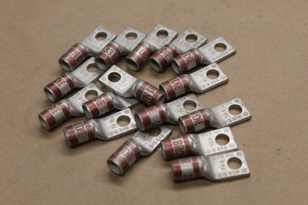 NOS Lot of 16 Thomas & Betts Brown Die 33 Crimp Terminal Connectors 2-3 STR 60N
