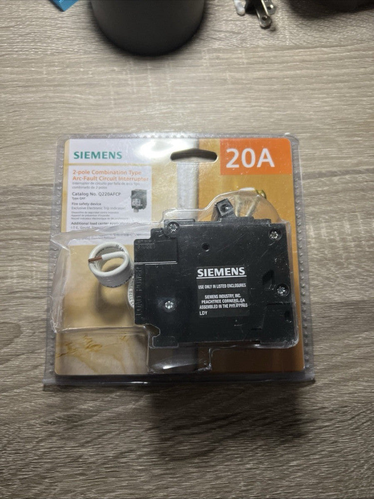 NEW Siemens QAF Q220AFCP 2 Pole 20 Amp 240V AFCI Circuit Breaker NIB