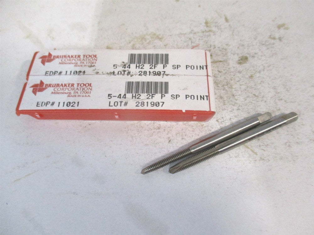 Brubaker Tool (K008135AS) #5-44 UNF 2B 2 Flute HSS RH Spiral Point Tap - Qty 2