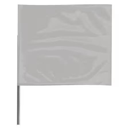 Zoro Select 4518Sv-200 Marking Flag, Vinyl, 18" Wire Staff, Blank, 18" L., 100