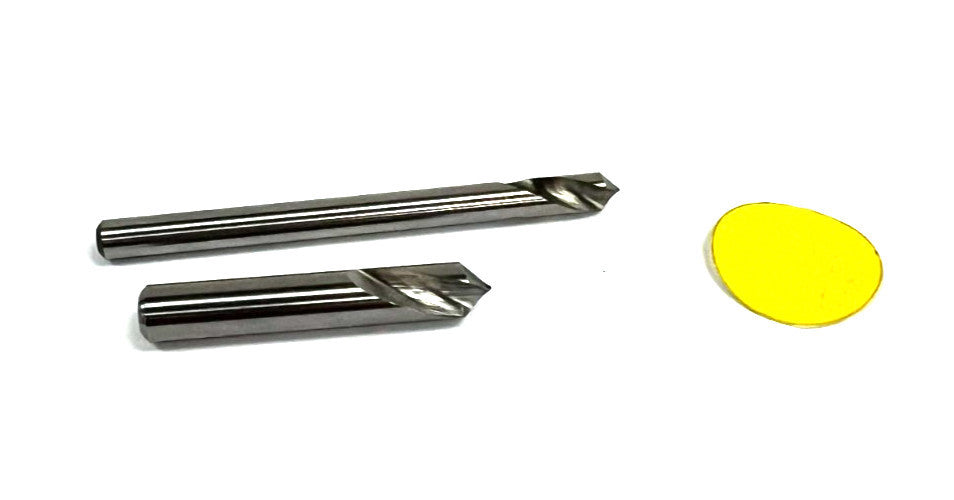 ASSORTMENT OF SPOTTING DRILLS KEO & YG1 CUT SIZE 1/4" X 90 & 3/16" X 90