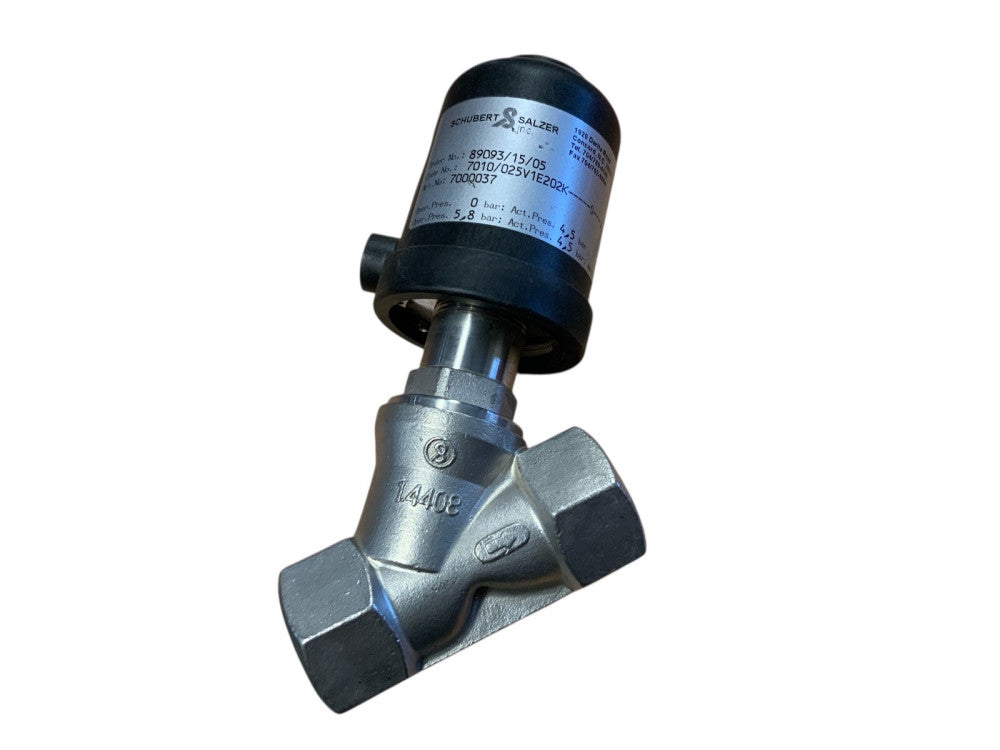 Schubert & Salzer Angle Seat Valve 7010 Series | Model 7000037025V1E202K |