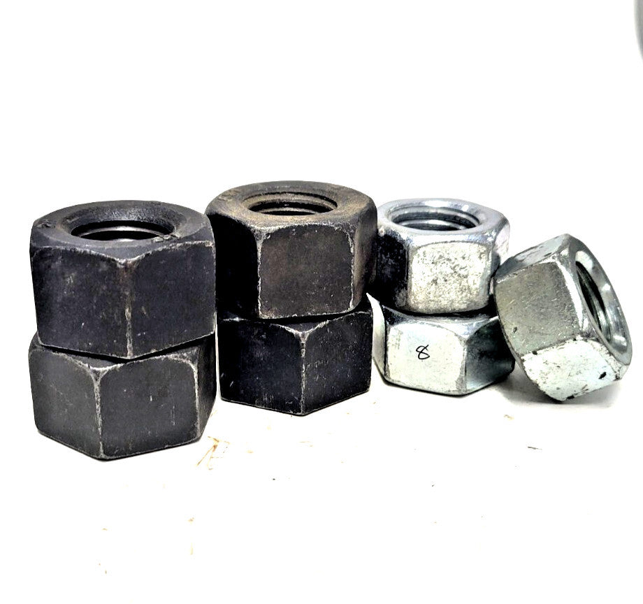 ASSORTED HEX NUTS 1-8X1 (LOT OF 7)