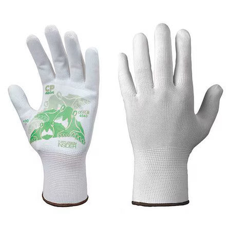 Turtleskin Cpb-430 Glove Liners, Nylon/Polyester, M, Wht, Pr