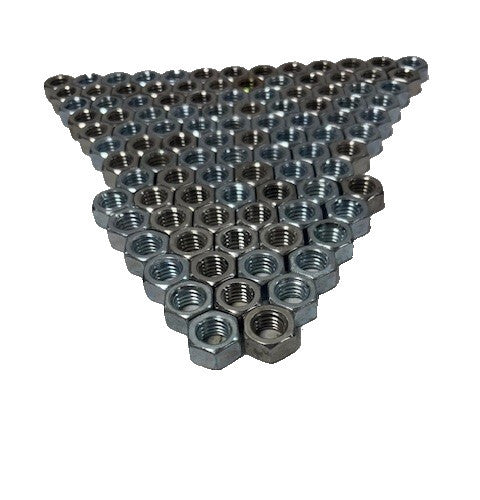 1/2"-13 CARBON STEEL/STAINLESS STEEL HEX NUTS (LOT OF 105)