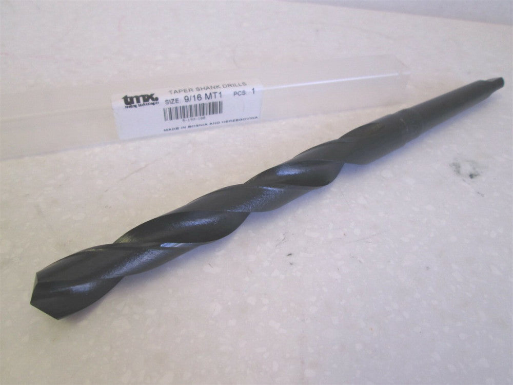 Toolmex (5-190-180) 9/16" x 7-43/64" OAL MT1 Taper Shank Drill Bit 