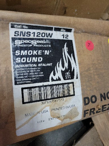 1) New Old Stock! STI SNS120W Smoke And Acoustical Caulk,20 Oz.,White