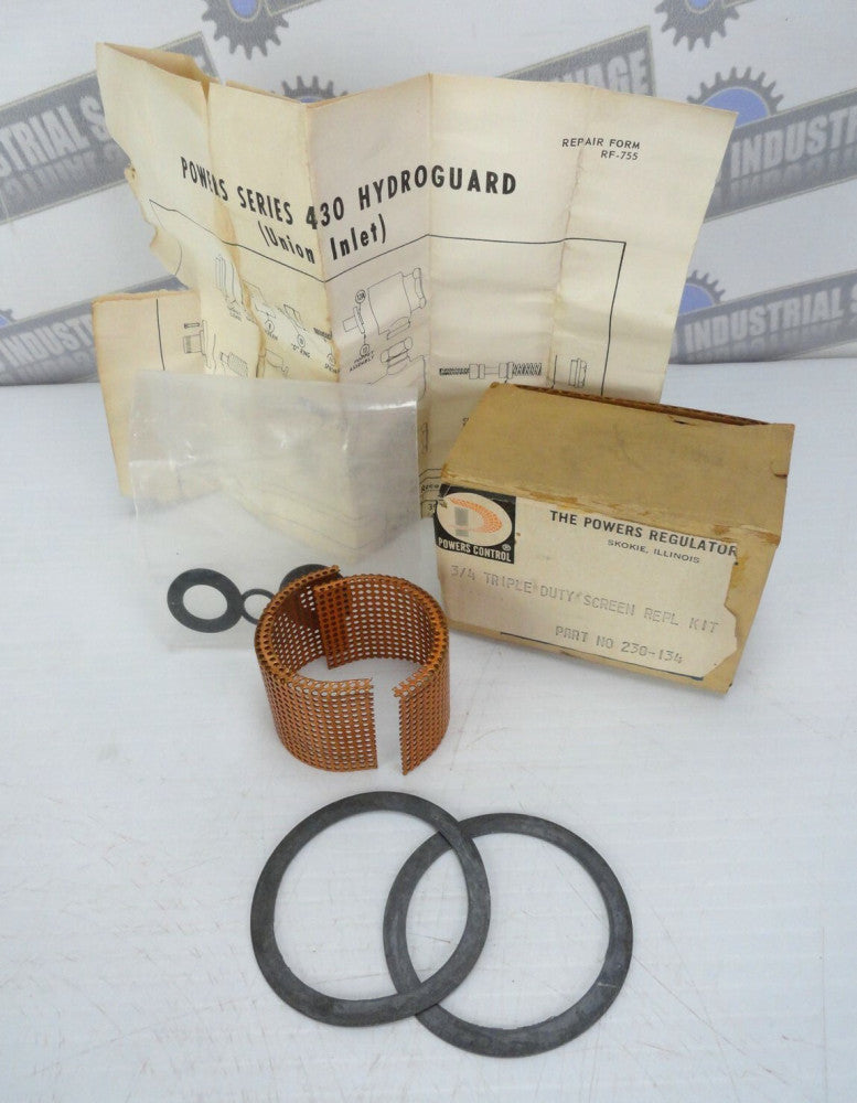 THE POWERS REGULATOR CO. - 3/4 Triple Duty Screen Replacement Kit 230-134 (NEW)