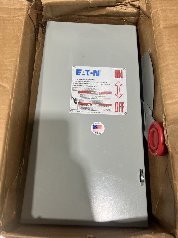 Eaton DH361UGKN Heavy Duty Safety Switch 30A Nos Surplus