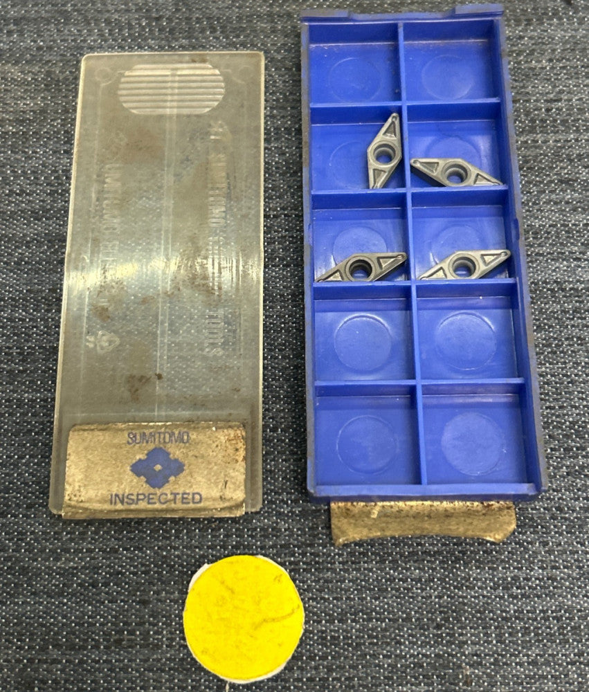 SUMITOMO ELECTRIC TURNING DRILL INSERT VBMT222ESU T1200A  LOT OF 4