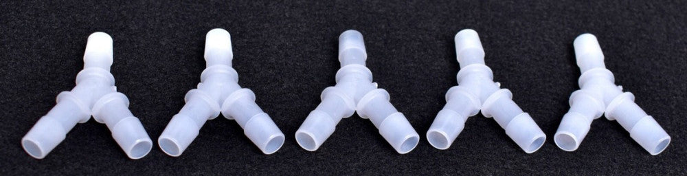 5 Count Cole Parmer Masterflex Y Tube Connector w/ 3/8" ID  30703-93