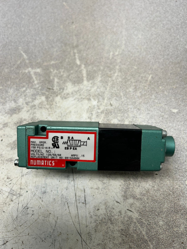 PREOWNED NUMATICS SOLENOID VALVE 081SA400K 228-703B