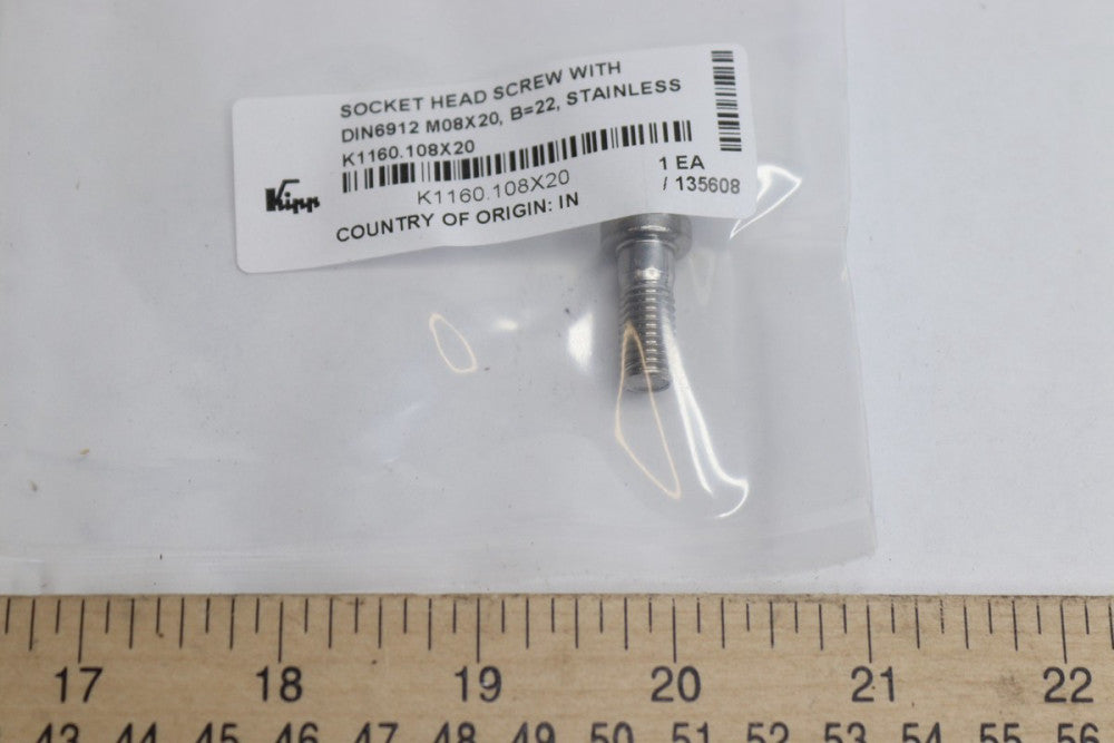 Kipp Socket Head Cap Screw Stainless Steel M08 x 20 mm L K1160.108X20