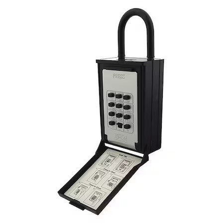 Nu-Set 2080-3 Key/Card Storage Hanging Shackle Push Button Lock Box