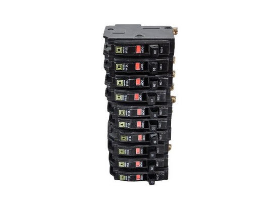 (10) New-Pull Square D QOB120 20A 10K @ 240V 1-Pole Circuit Breaker Sacramento