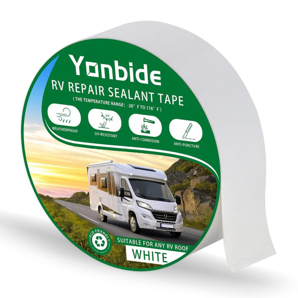2 Inch X 50 Feet Weatherproof RV Repair Tape for Stop Camper Roof Leaks