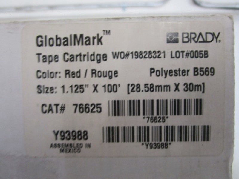 BRADY RED TAPE 76625  NSMP