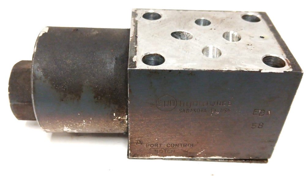 SUN HYDRAULICS CHECK VALVE PILOT TO OPEN MODEL CKCA XAN 2500 PSI HYDRAULIC