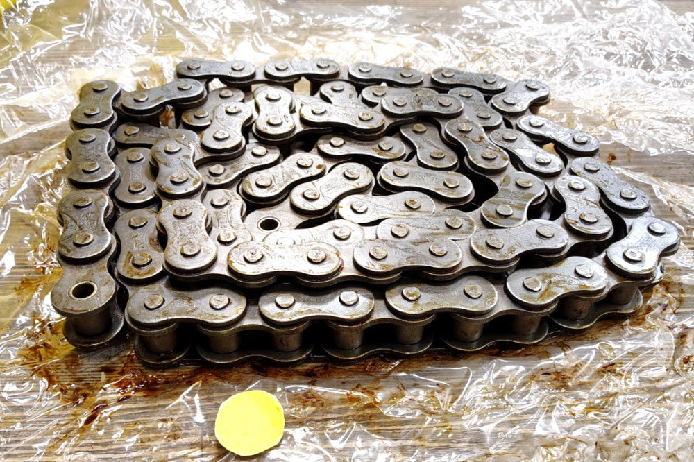 TSUBAKI LINK BELT 10' ROLLER CHAIN 1.25" PITCH 1 STRAND RIV STEEL RS100